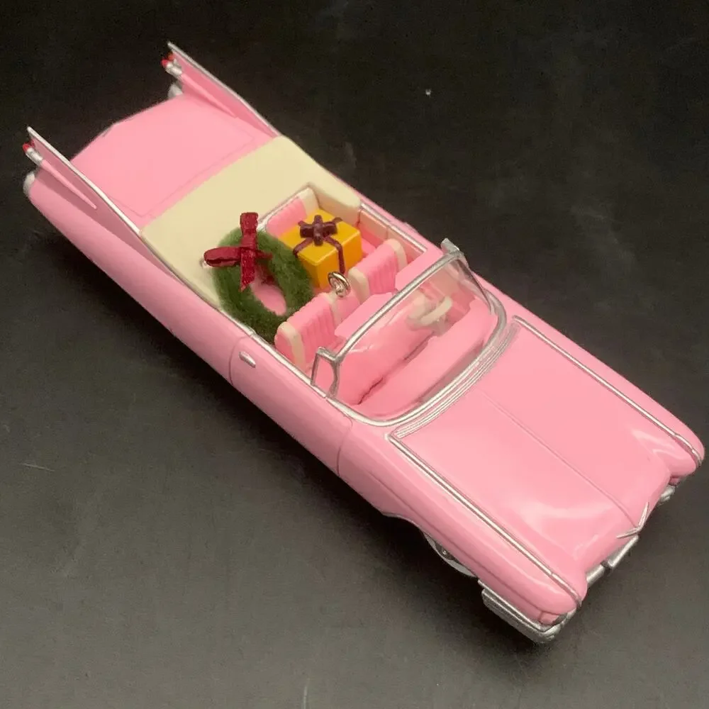 Vintage 1959 Cadillac De Ville Convertible Pink Car 1996 Hallmark Ornament